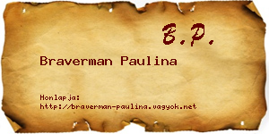 Braverman Paulina névjegykártya